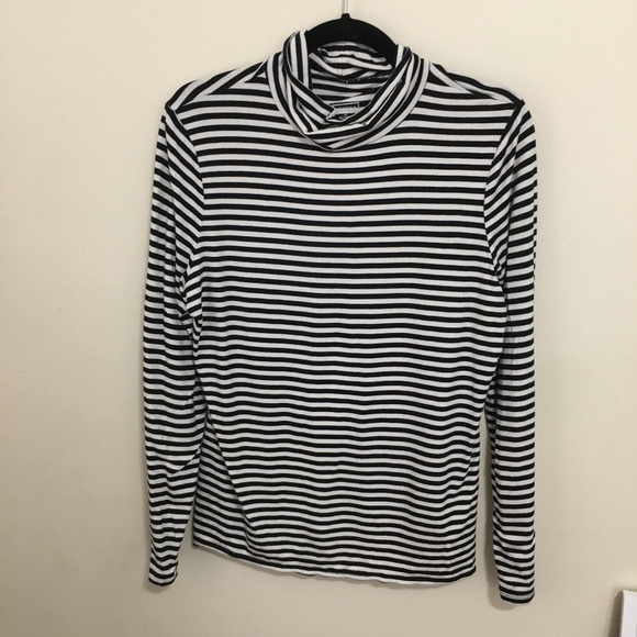 Merona Tops - MERONA mock neck long sleeve striped tee AG19